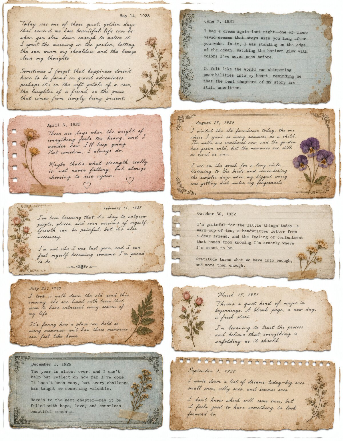 Vintage Quote Ephemera Bundle – 350+ Printable Words - Image 2