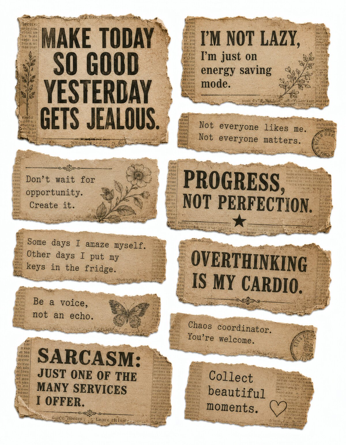 Vintage Quote Ephemera Bundle – 350+ Printable Words - Image 4