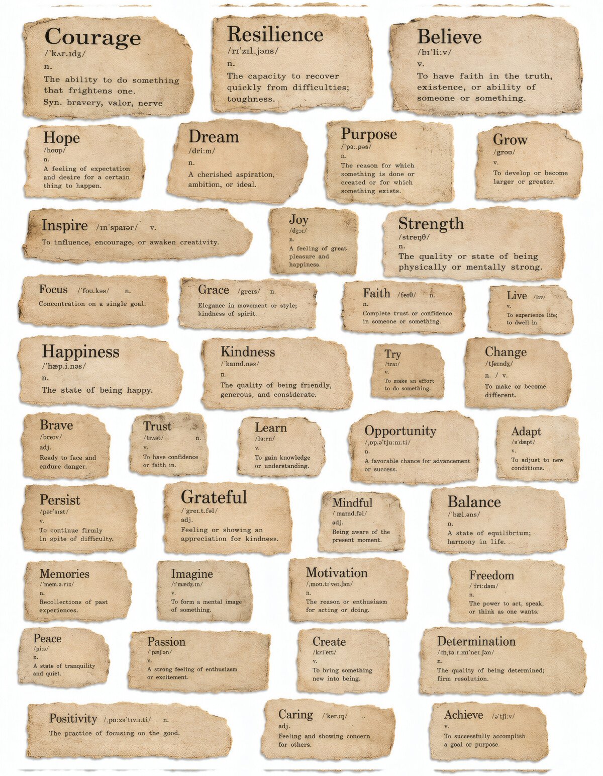 Vintage Quote Ephemera Bundle – 350+ Printable Words - Image 5