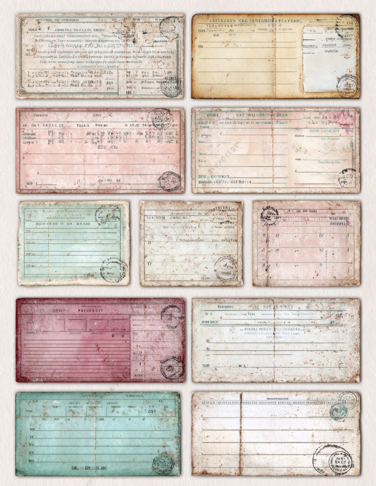 Vintage Library Cards Printable Ephemera - Image 10