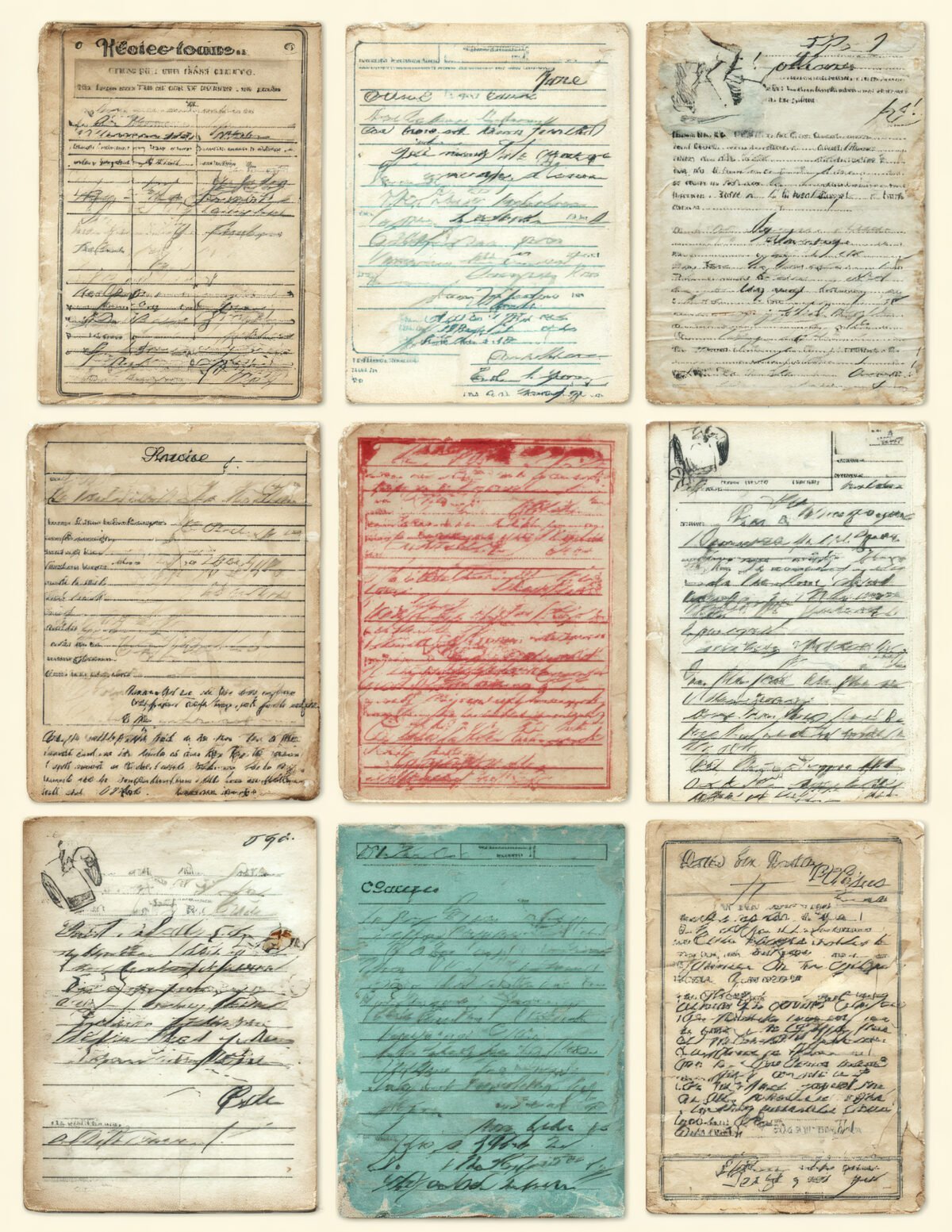 Vintage Library Cards Printable Ephemera - Image 8