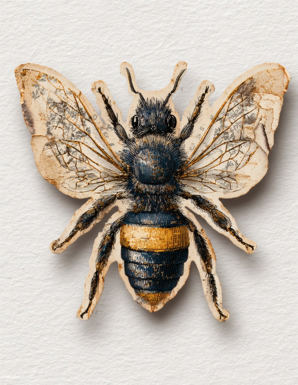 Vintage Bee Printable Stickers – 22 Honeybee Designs - Image 7