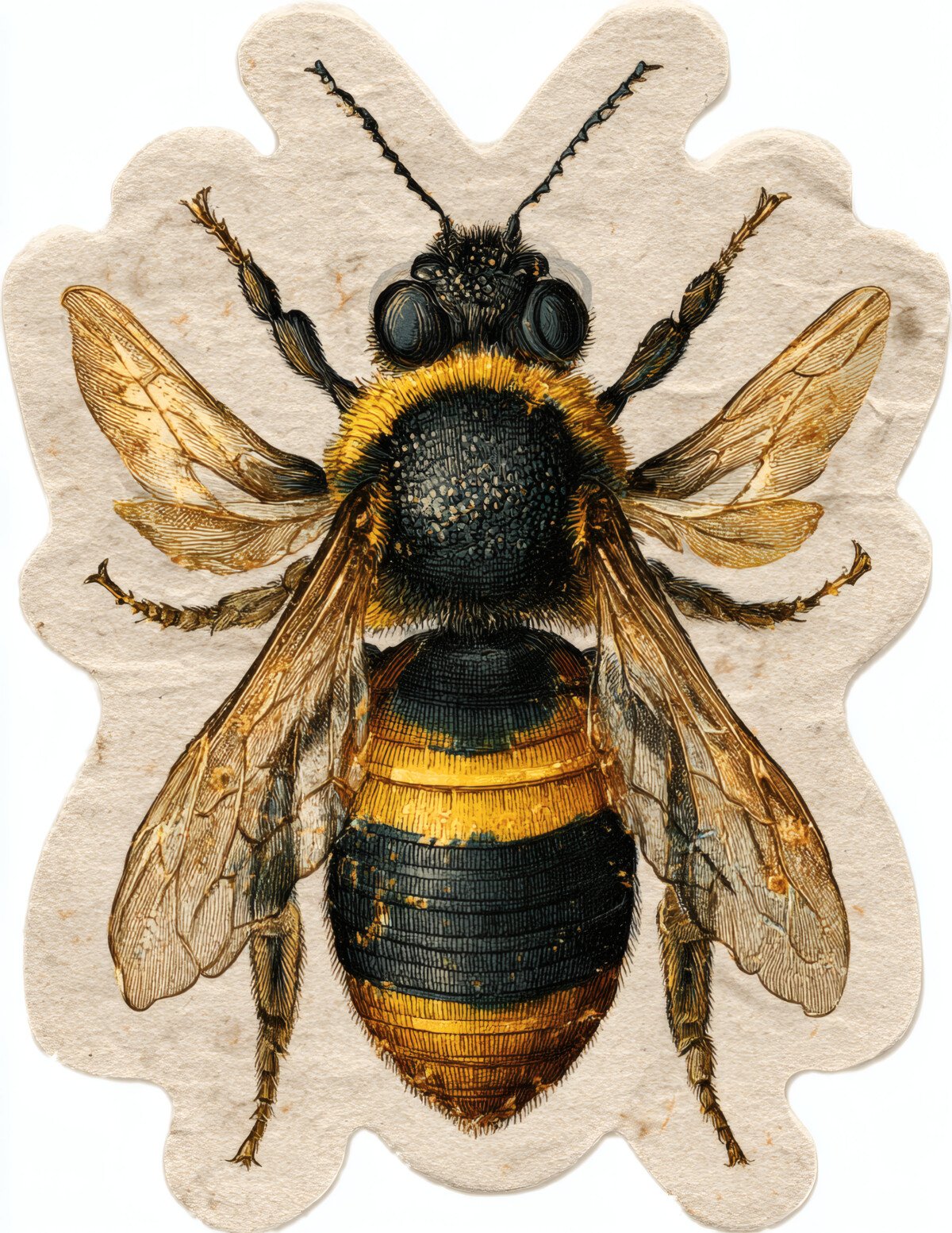 Vintage Bee Printable Stickers – 22 Honeybee Designs - Image 4
