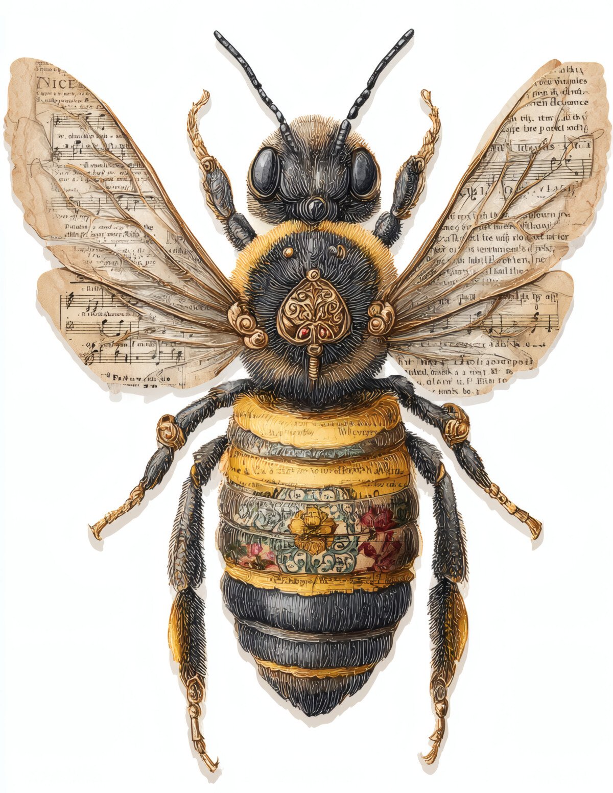 Vintage Bee Printable Stickers – 22 Honeybee Designs - Image 8
