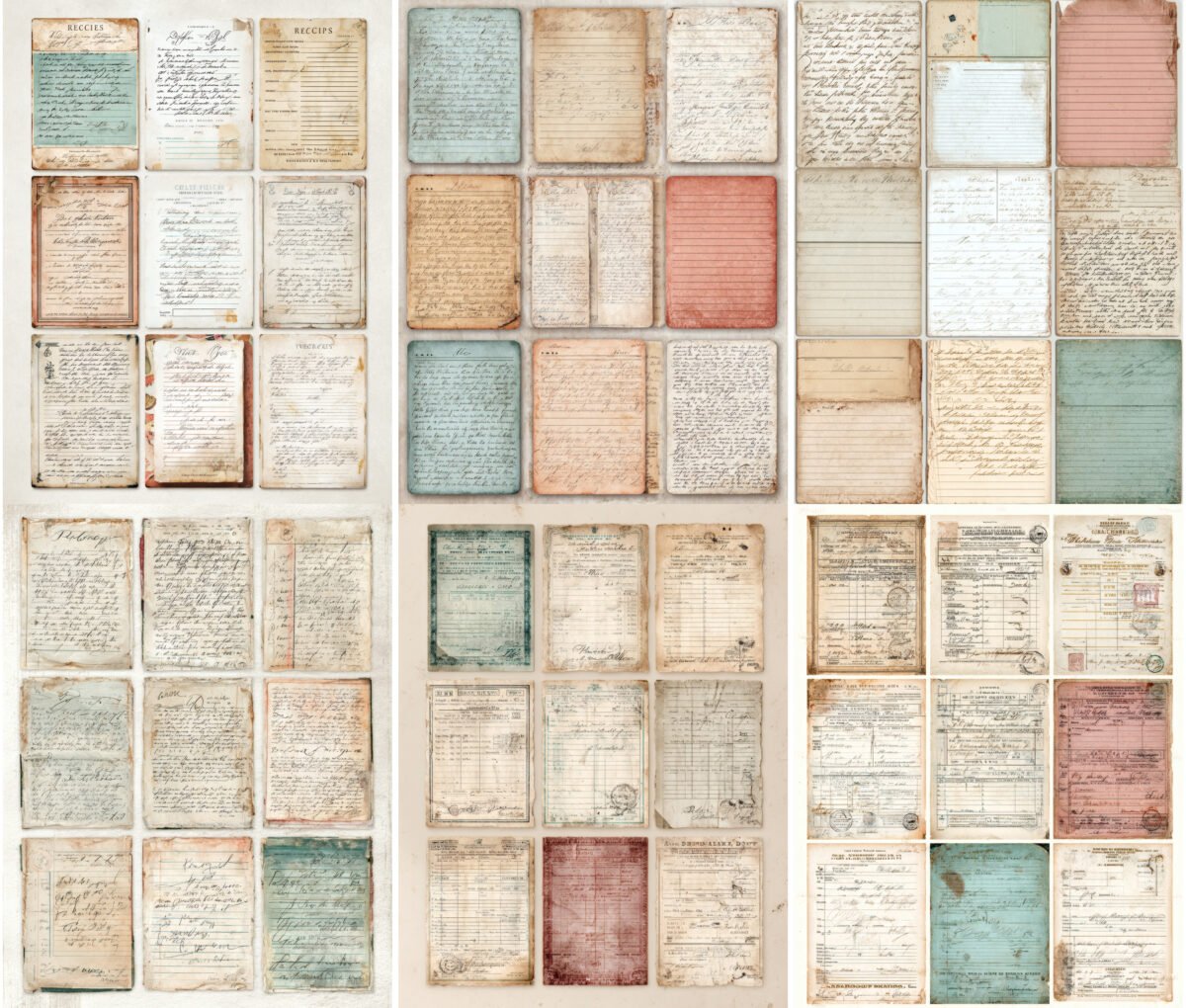 Vintage Library Cards Printable Ephemera