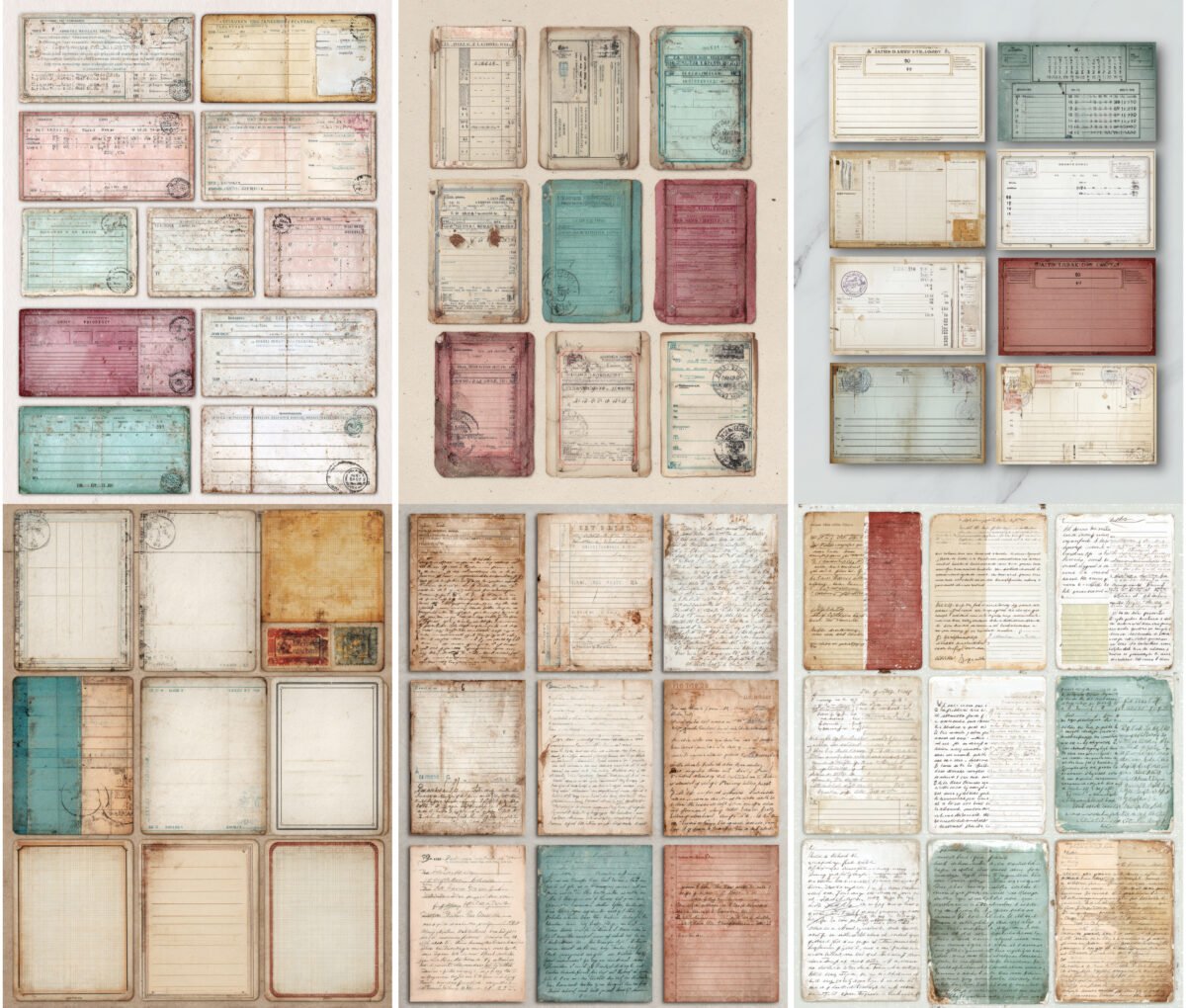 Vintage Library Cards Printable Ephemera - Image 3