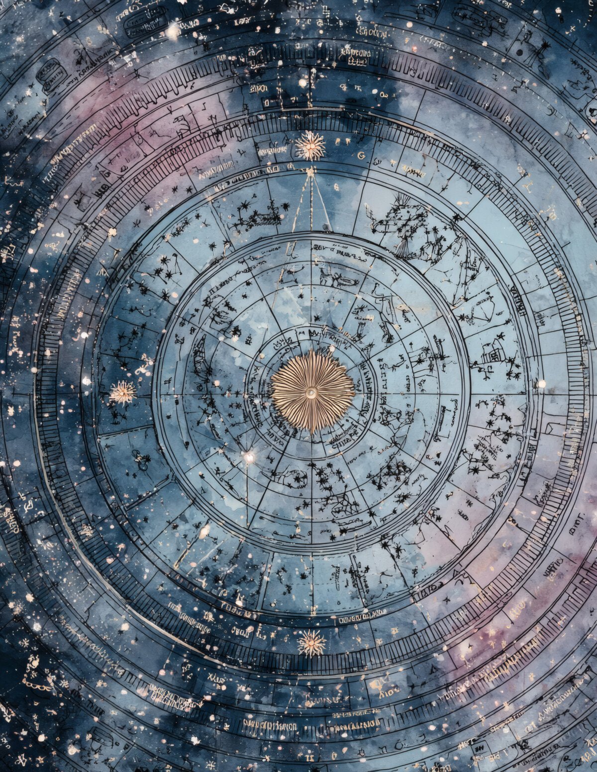 Celestial Zodiac Printable Pages – 40 Vintage Astrology Journal Sheets - Image 10