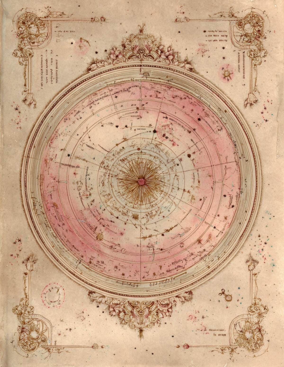 Celestial Zodiac Printable Pages – 40 Vintage Astrology Journal Sheets - Image 8