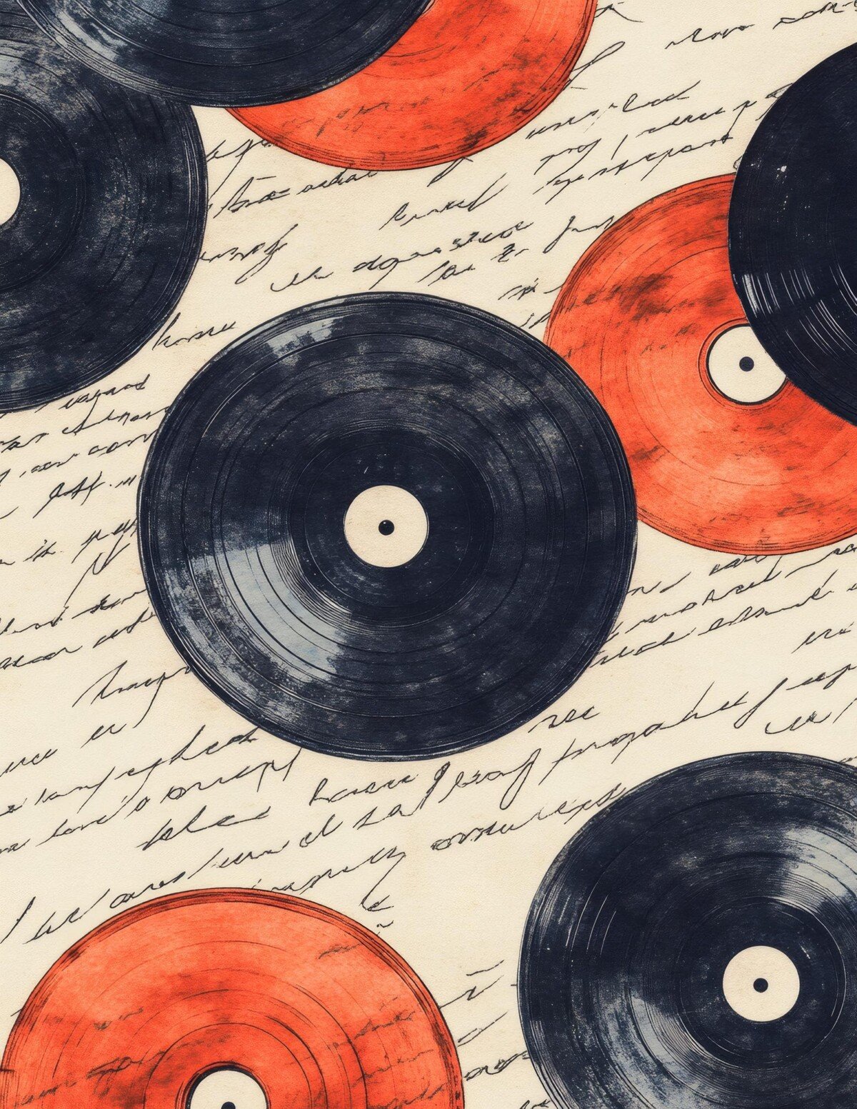 Vintage Vinyl Record Journal Pages – 56 Music Collage Papers - Image 8
