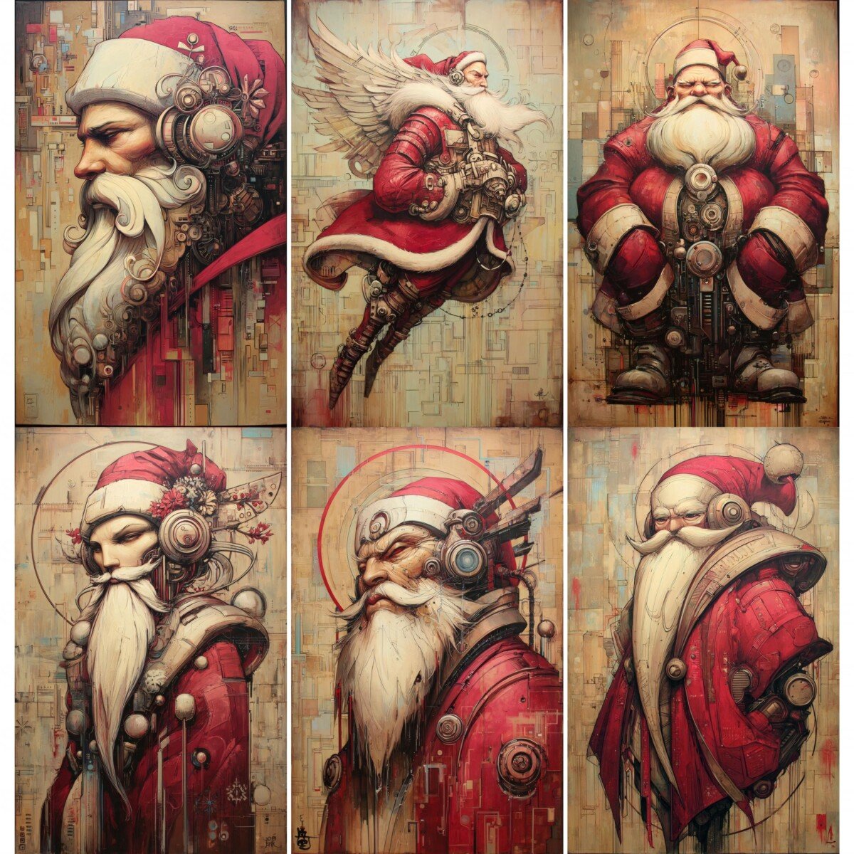 52 Vintage Santa Christmas Junk Journal Pages - Image 2