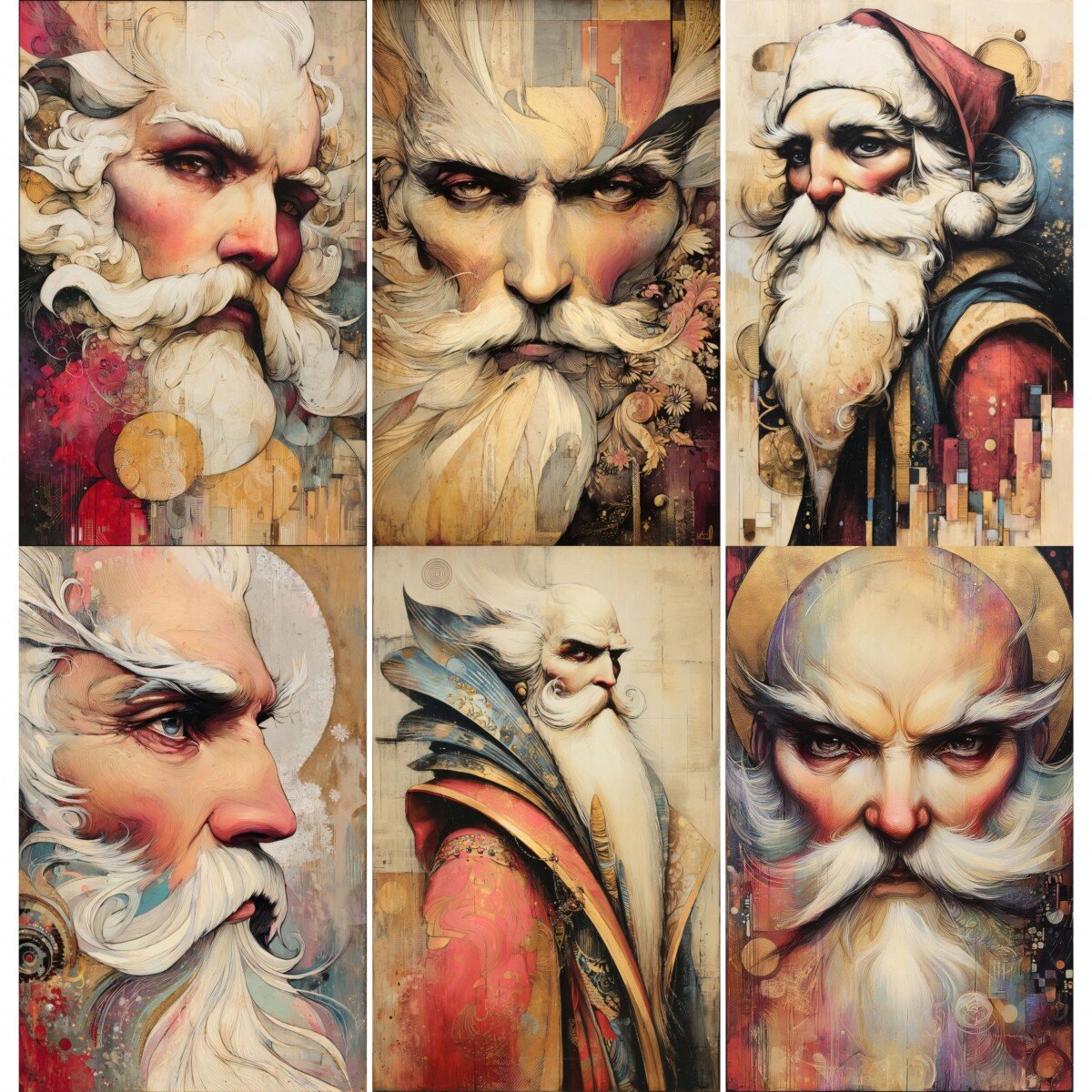 52 Vintage Santa Christmas Junk Journal Pages - Image 4