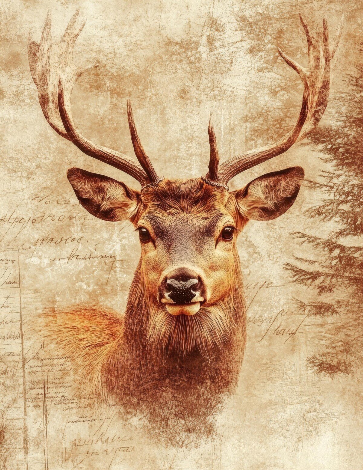 44 Rustic Forest Deer Journal Pages - Image 9
