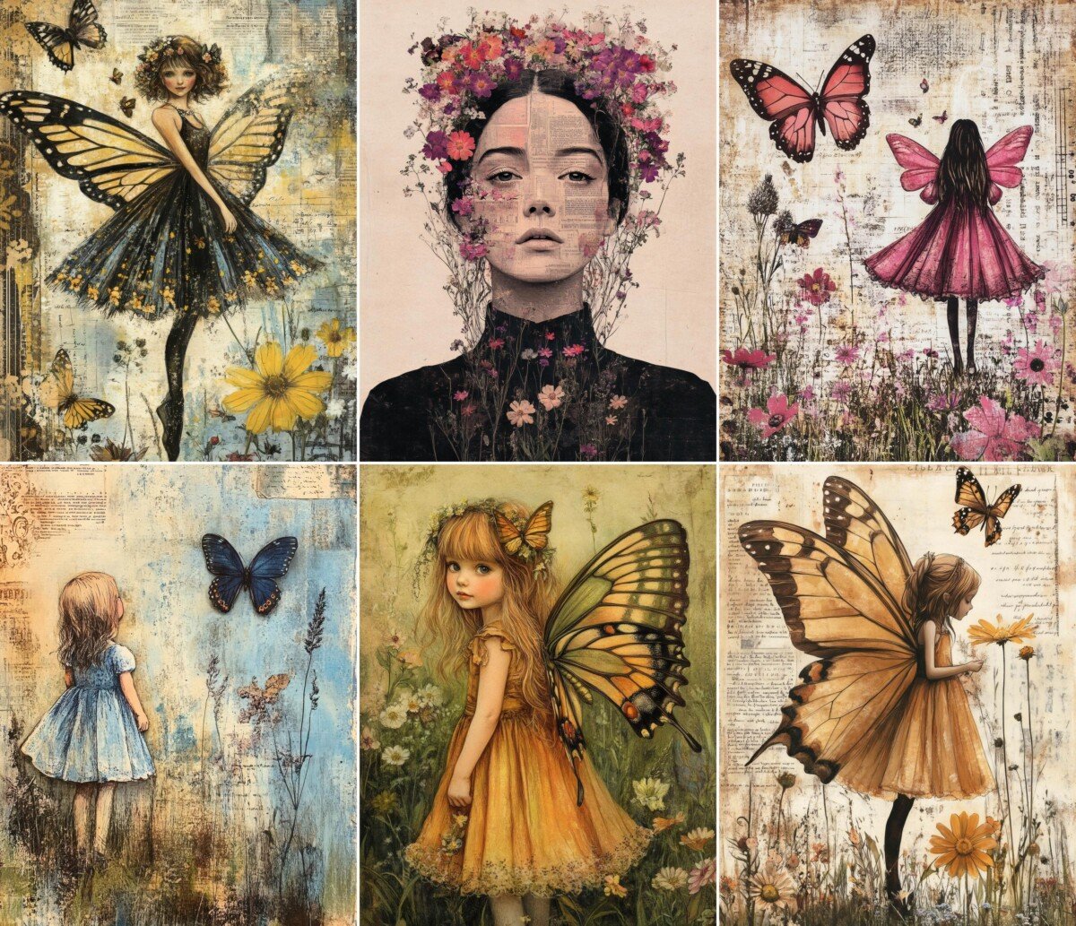 60 Fairy Butterfly Botanical Journal Pages - Image 4