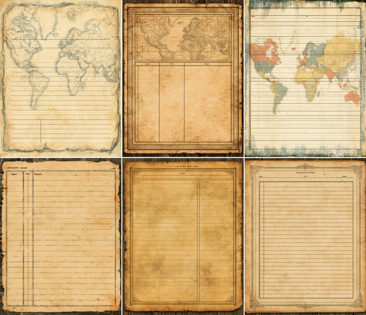 Vintage Map Collection Record Card 28 Pages - Image 2