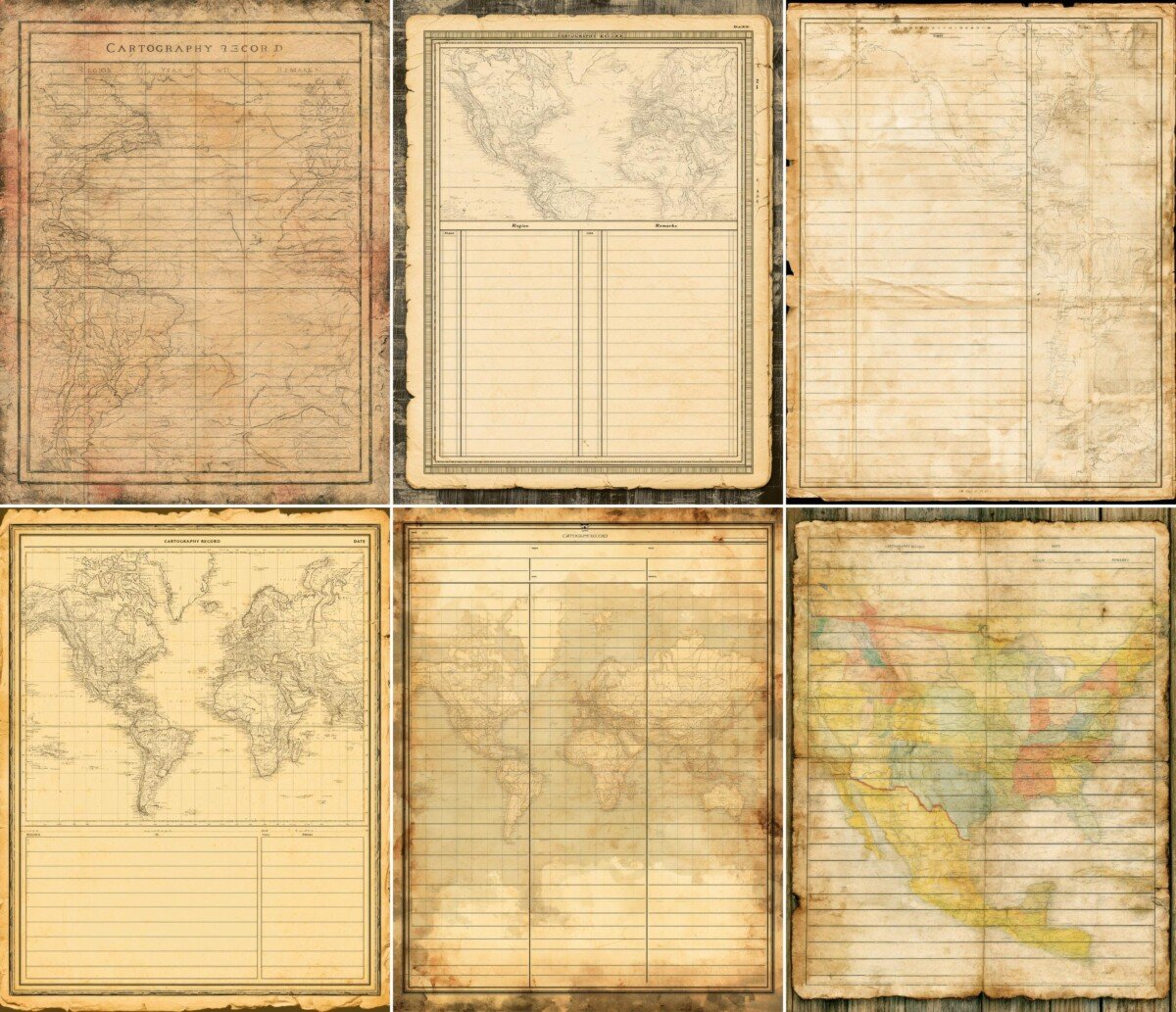 Vintage Map Collection Record Card 28 Pages - Image 4