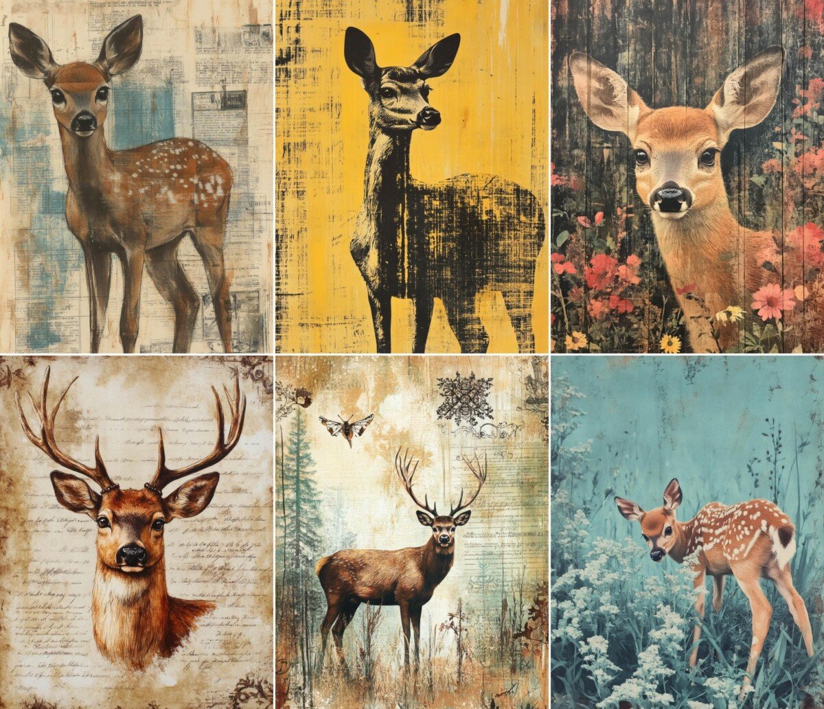 44 Rustic Forest Deer Journal Pages - Image 5