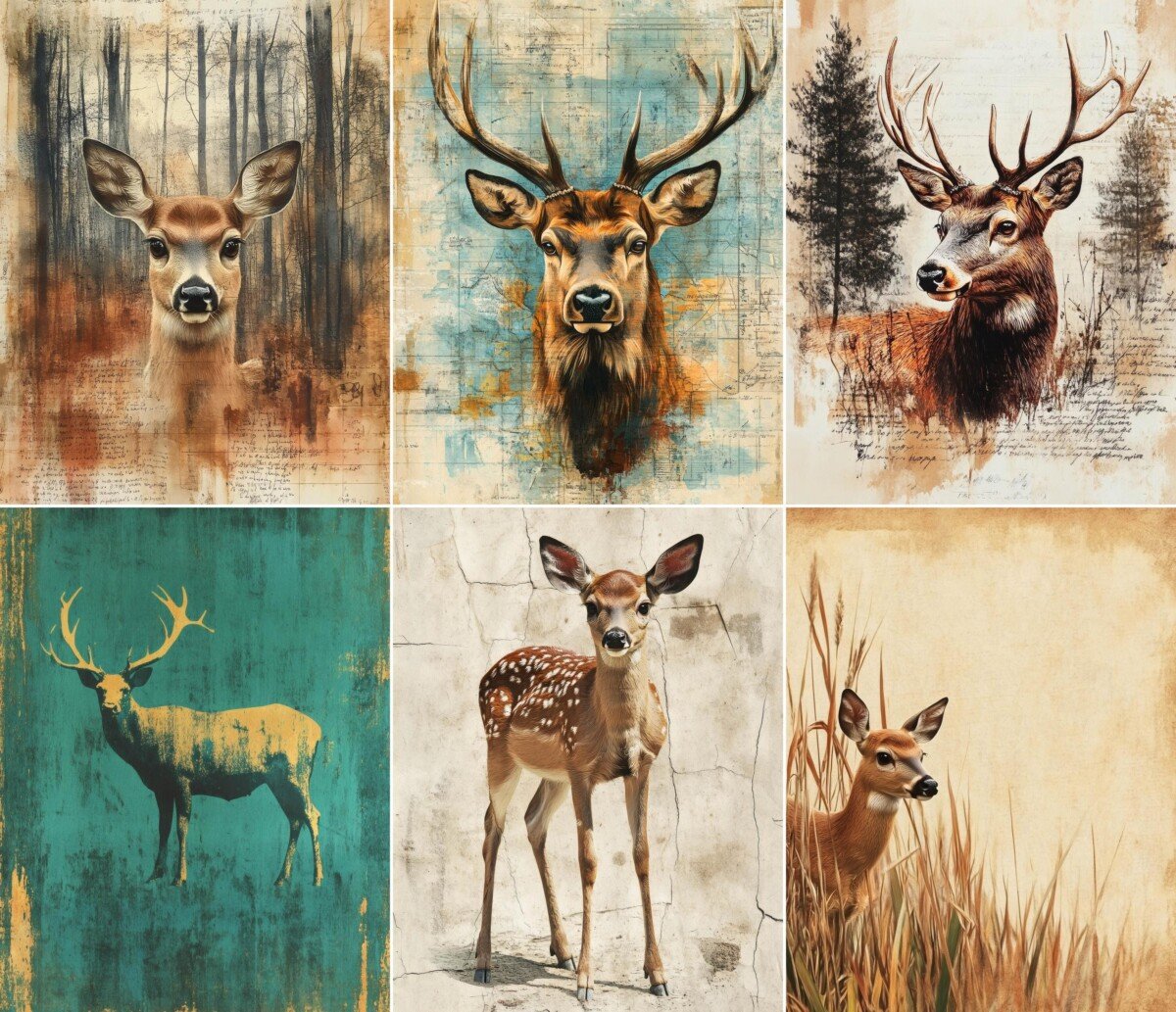 44 Rustic Forest Deer Journal Pages - Image 7