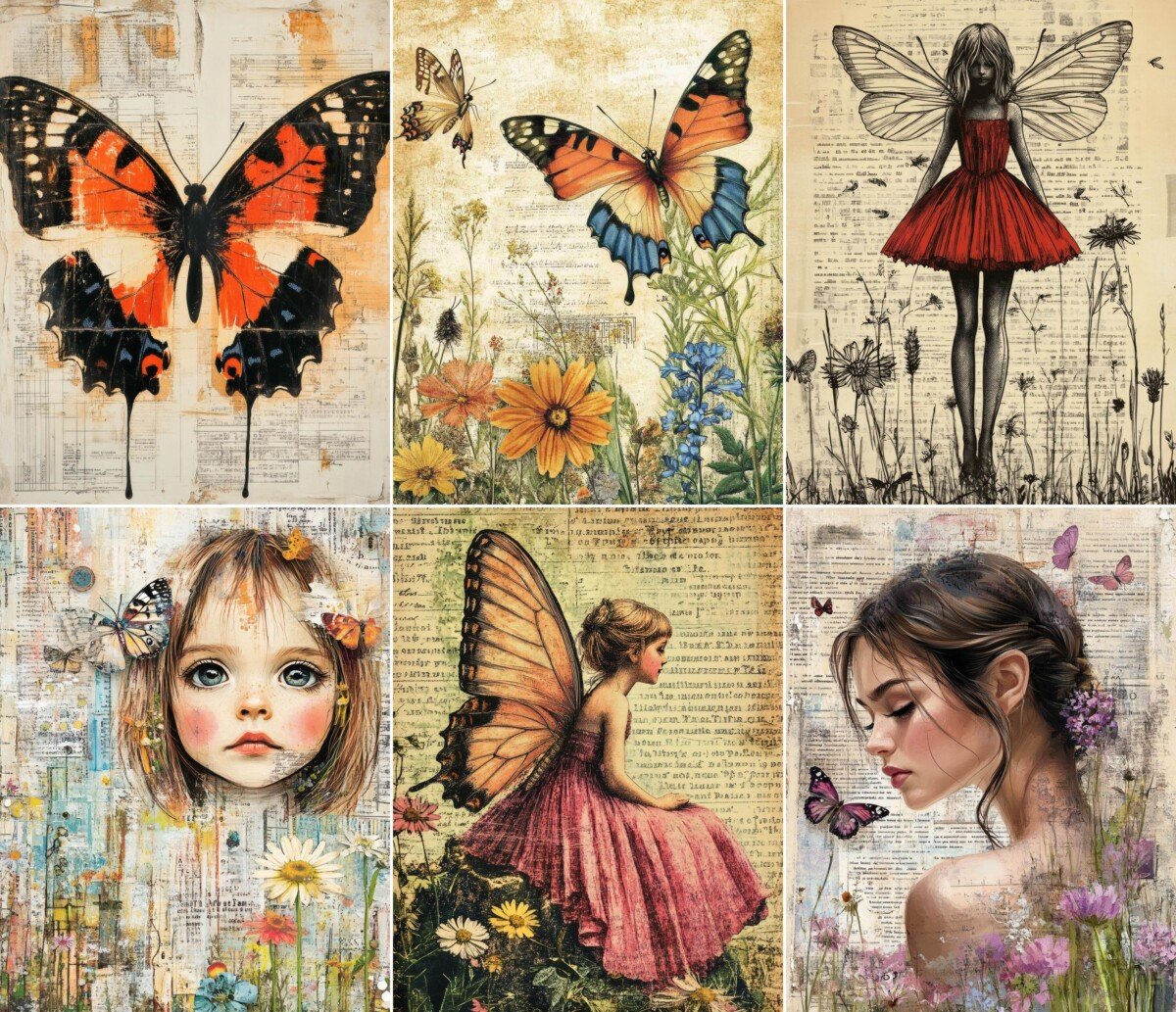 60 Fairy Butterfly Botanical Journal Pages - Image 5
