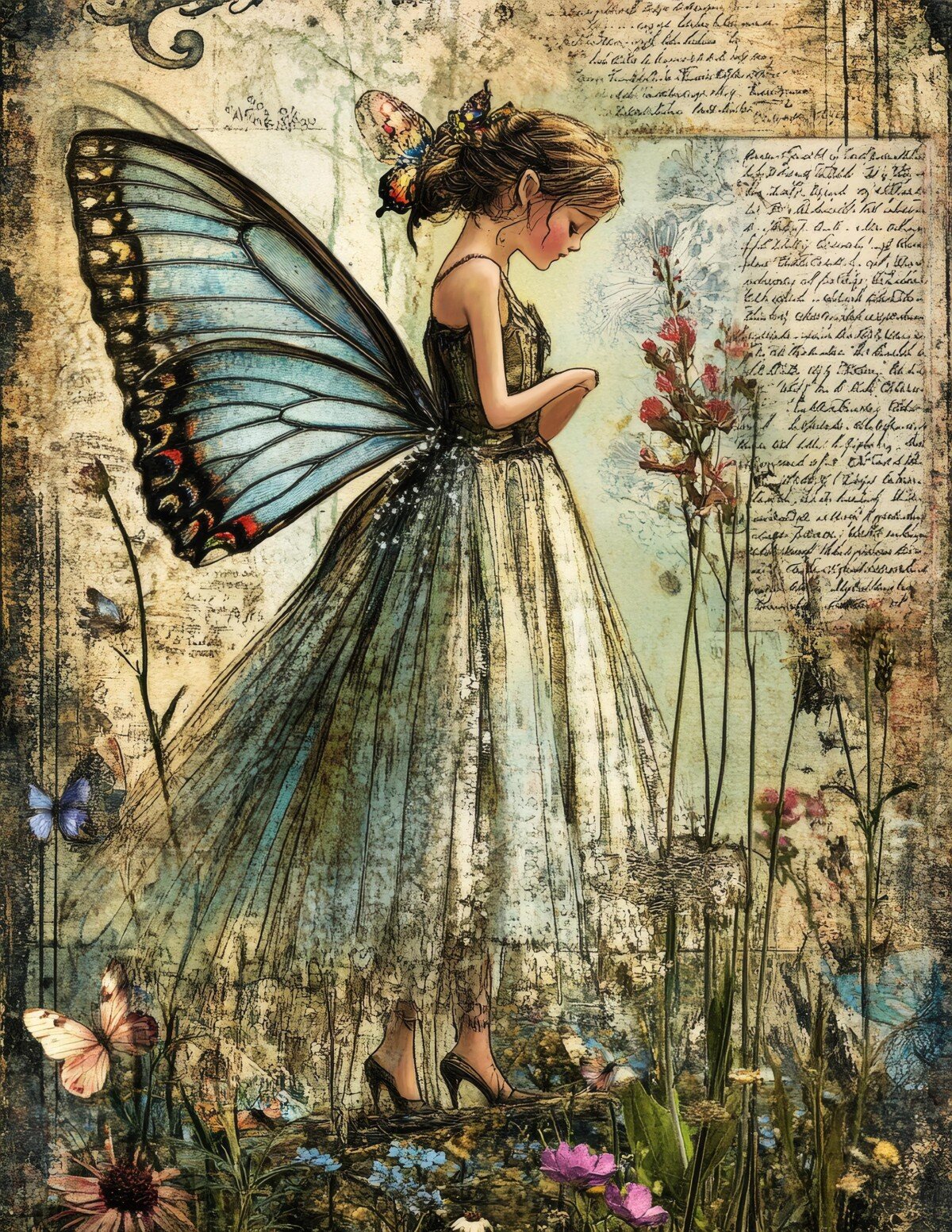 60 Fairy Butterfly Botanical Journal Pages - Image 6
