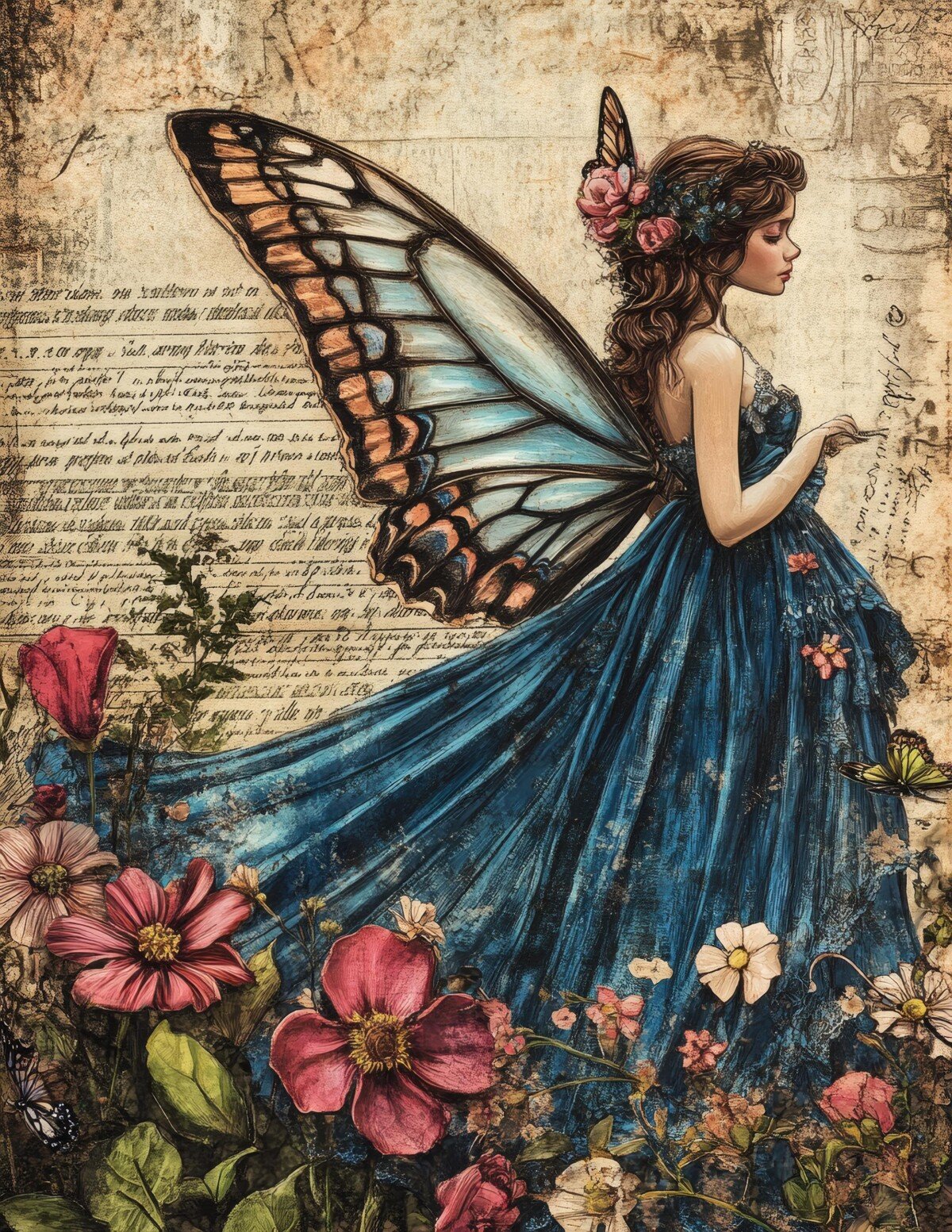 60 Fairy Butterfly Botanical Journal Pages - Image 8
