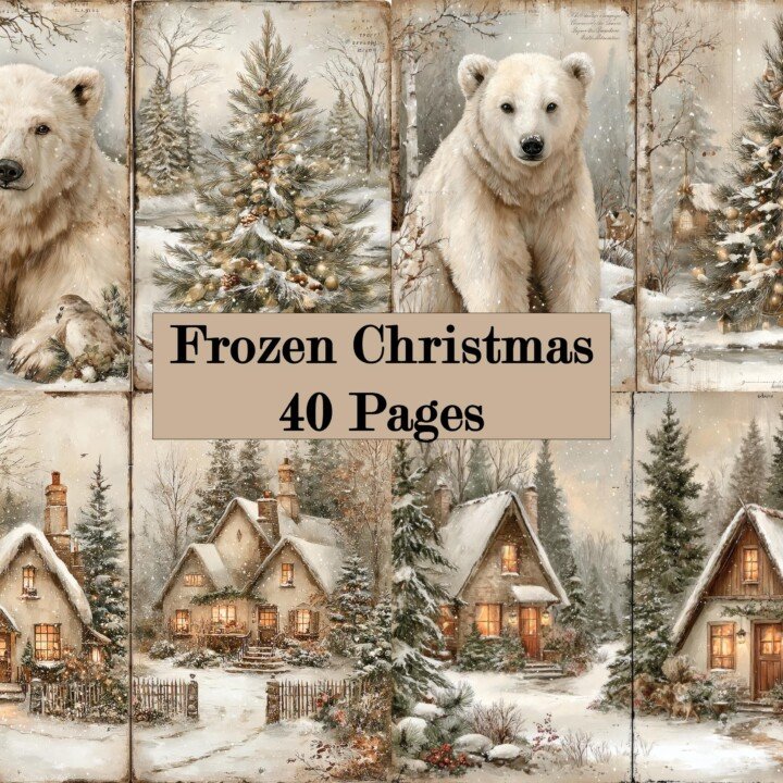 arctic – 40 Arctic Winter Junk Journal Kit