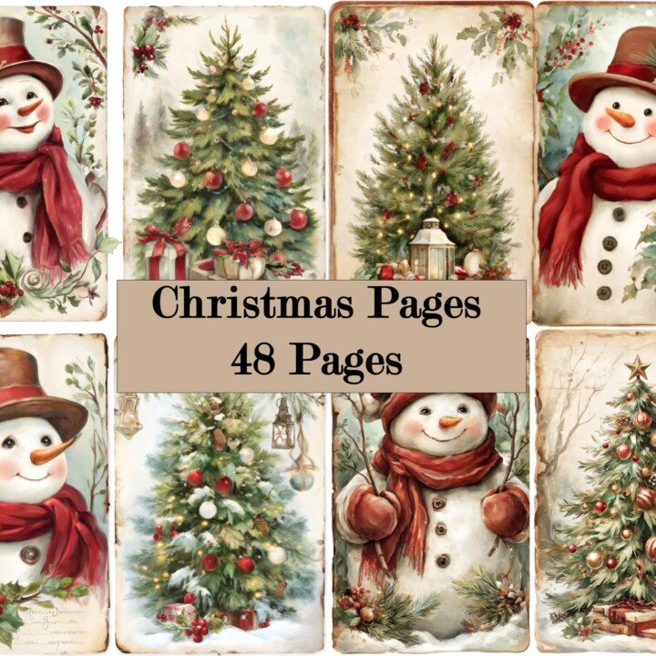 junk – 48 48 Vintage Christmas Junk Journal Kit