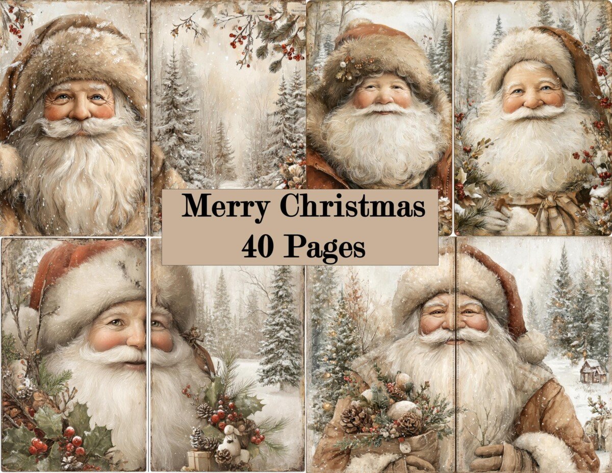 merry – 40 Merry Christmas Junk Journal Kit