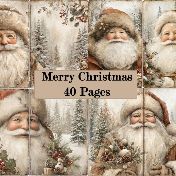 merry – 40 Merry Christmas Junk Journal Kit