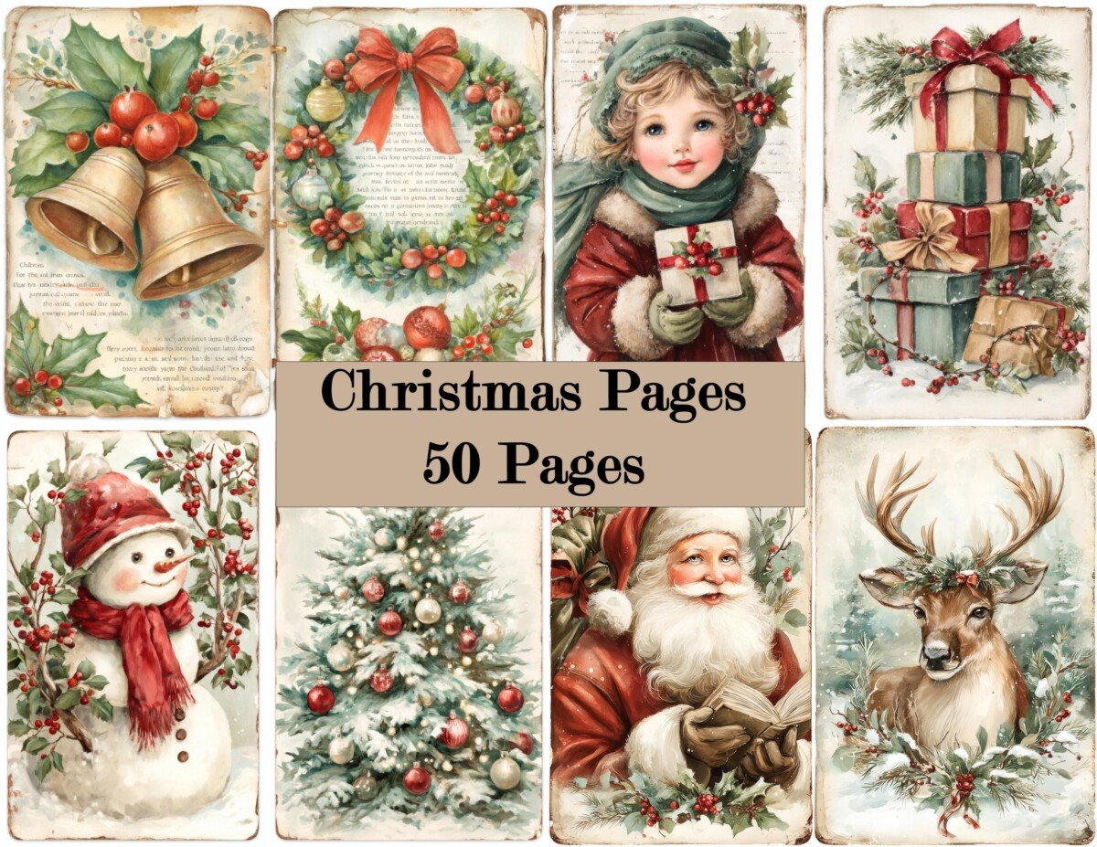 christmas – 50 Christmas Junk Journal Kit