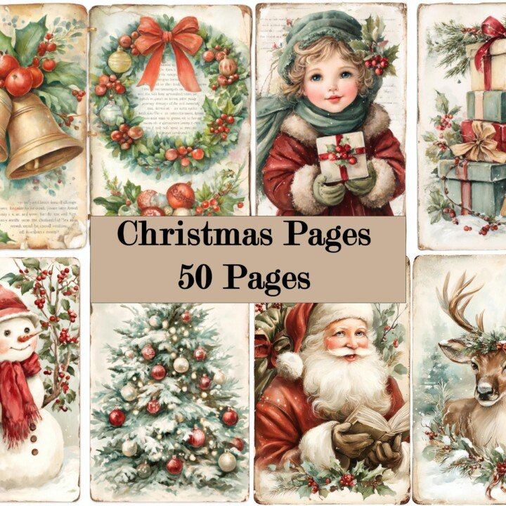 christmas – 50 Christmas Junk Journal Kit