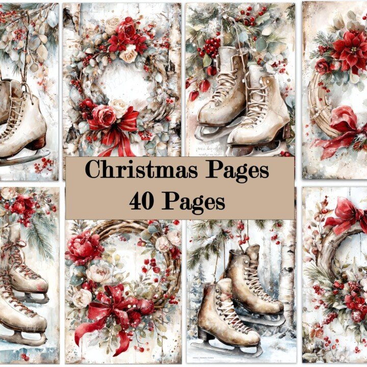 christmas – 40 Set 14 Junk Journal Kit