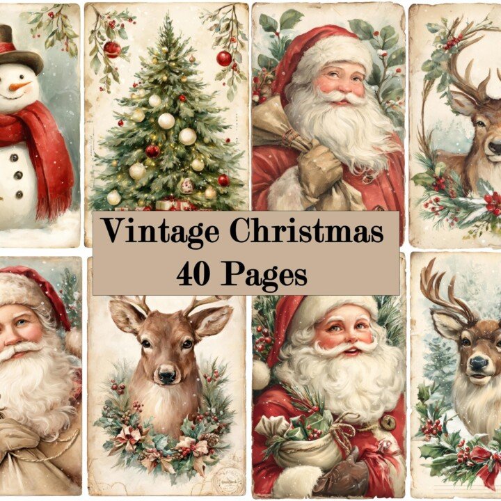 vintage – 40 Vintage Set 2 Junk Journal Kit