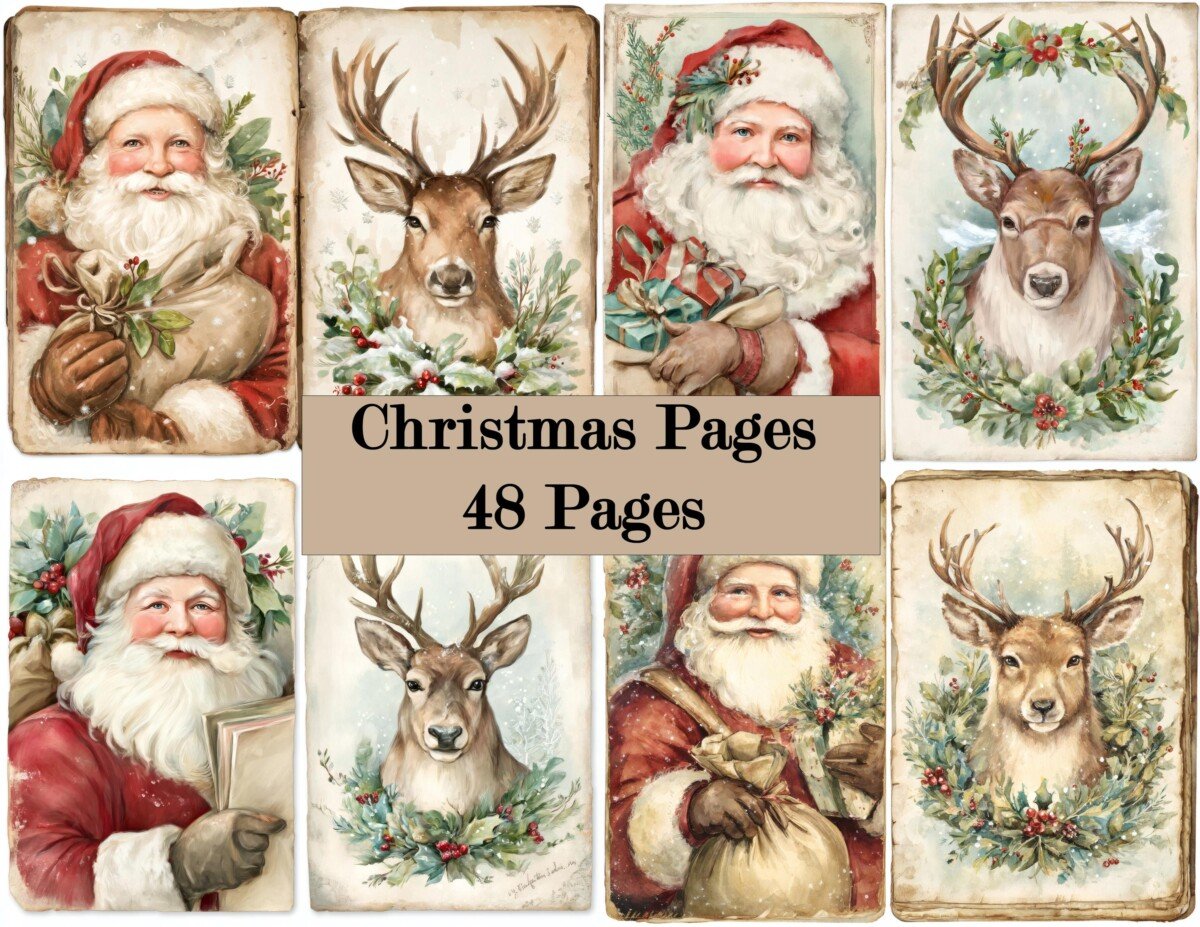 junk – 48 48 Christmas Junk Journal Kit