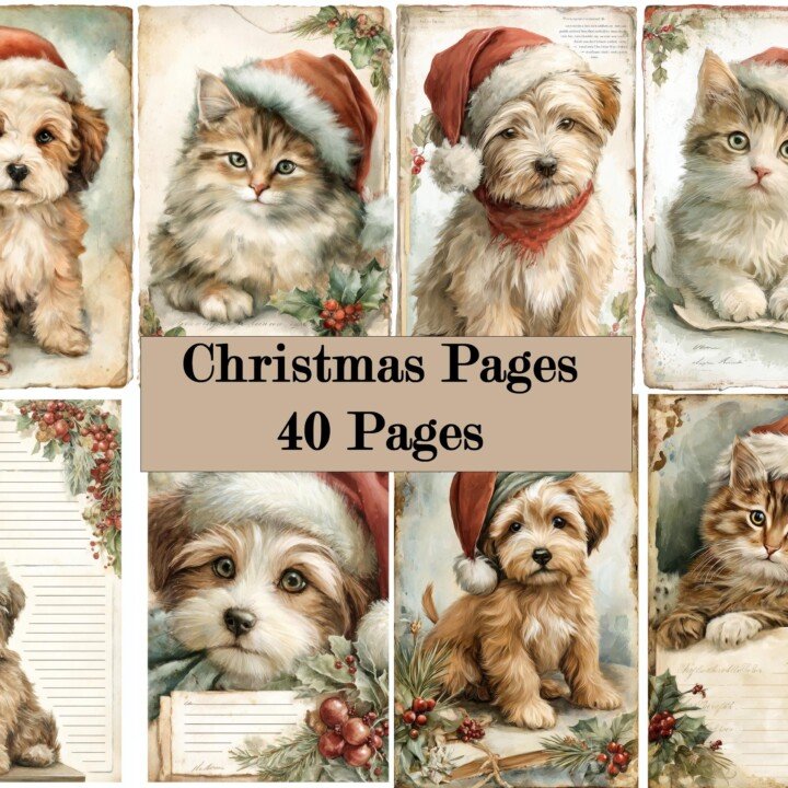 christmas – 40 Christmas Junk Journal Pages