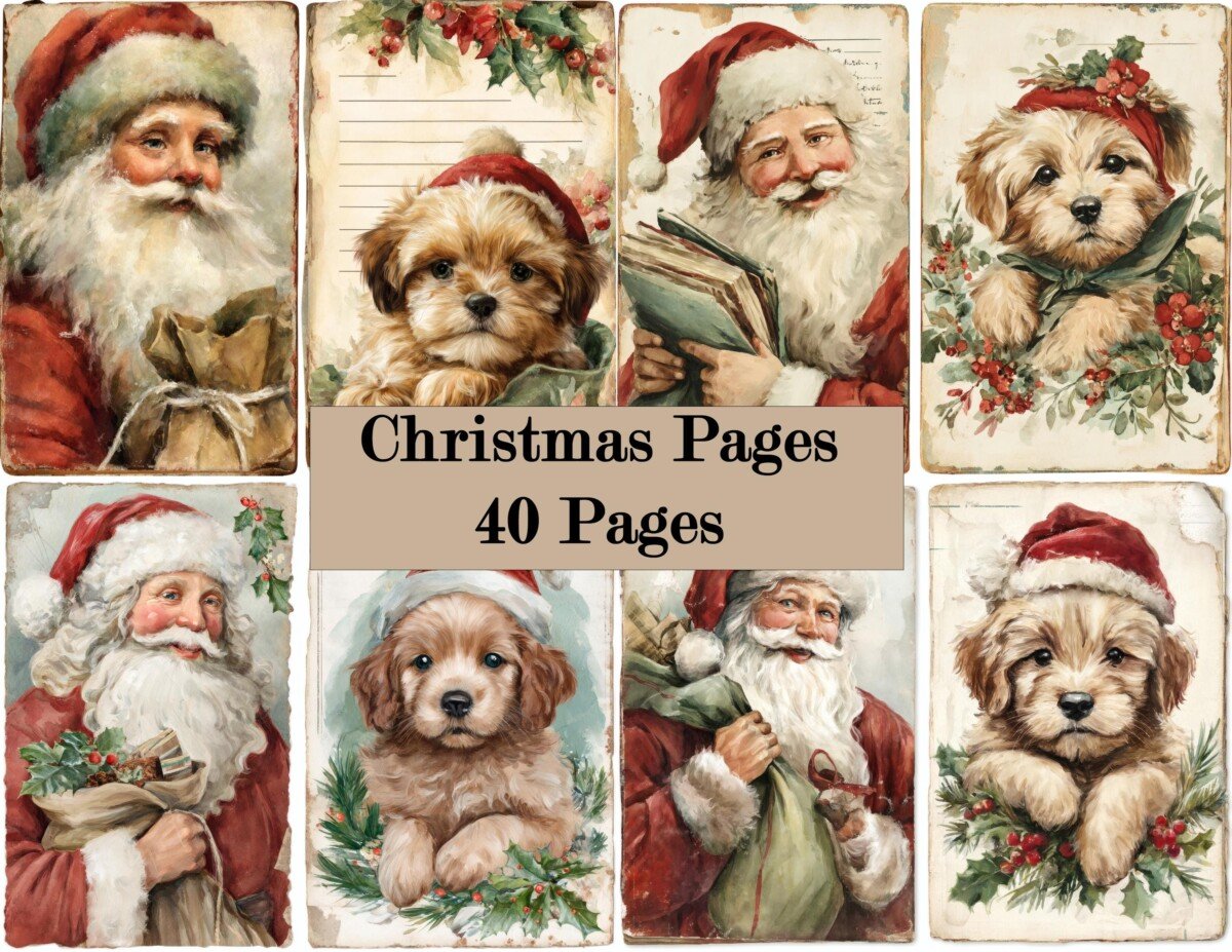 christmas – 40 Christmas Pet Junk Journal Kit