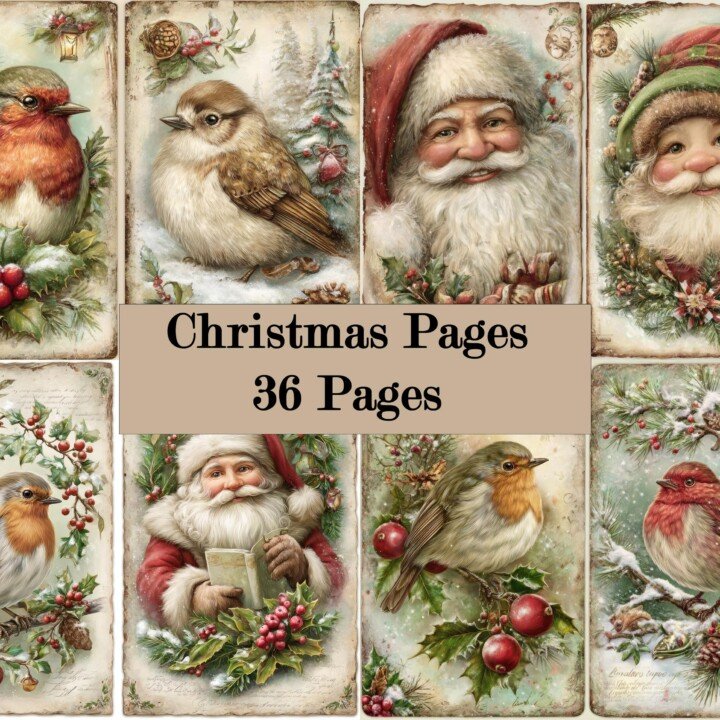 christmas – 36 Set 3 Junk Journal Kit