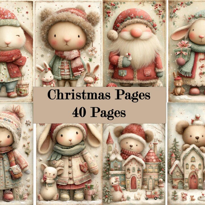 printable – 40 Junk Journals Journal Pages
