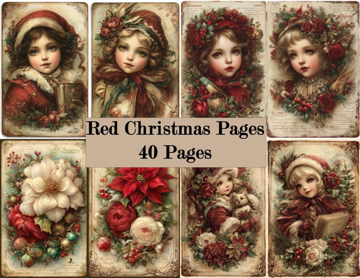 christmas – 40 Christmas Junk Journal Pages