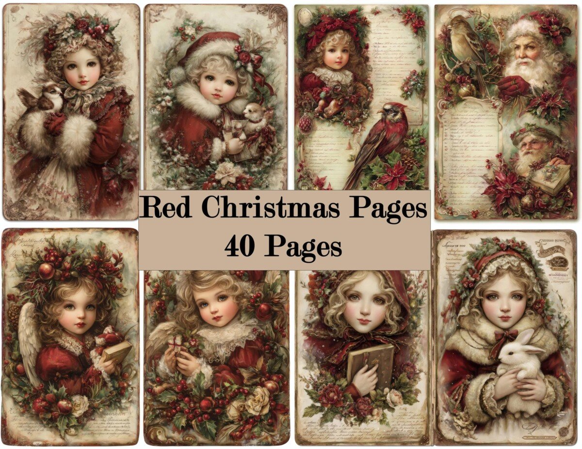 holiday – 40 Holiday Junk Journal Pages