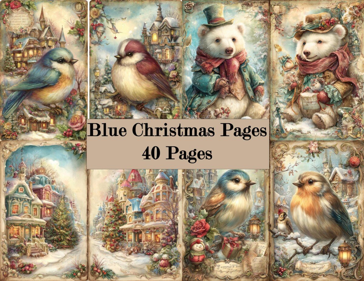 christmas – 40 Christmas Junk Journal Pages