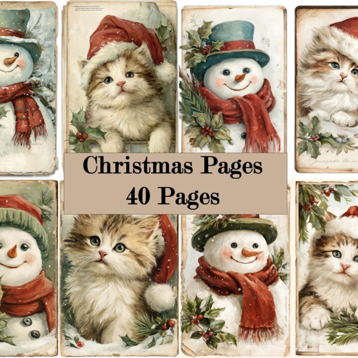 holiday – 40 Holiday Junk Journal Kit