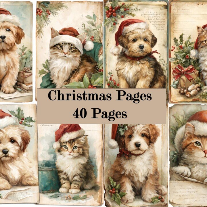 christmas – 40 Christmas Set 2 Junk Journal Kit
