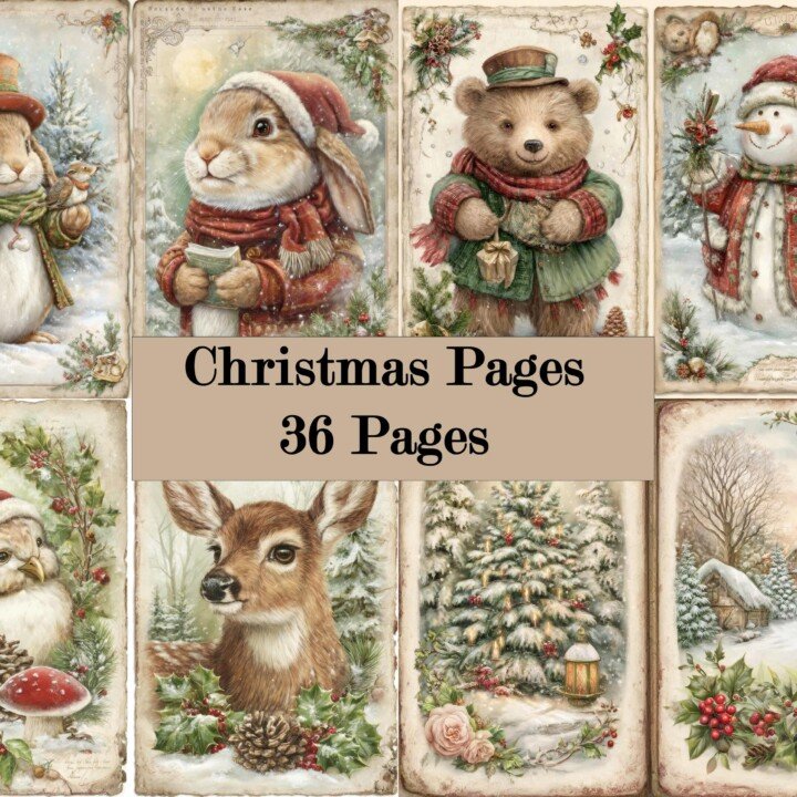 christmas – 36 Set 3 Junk Journal Kit
