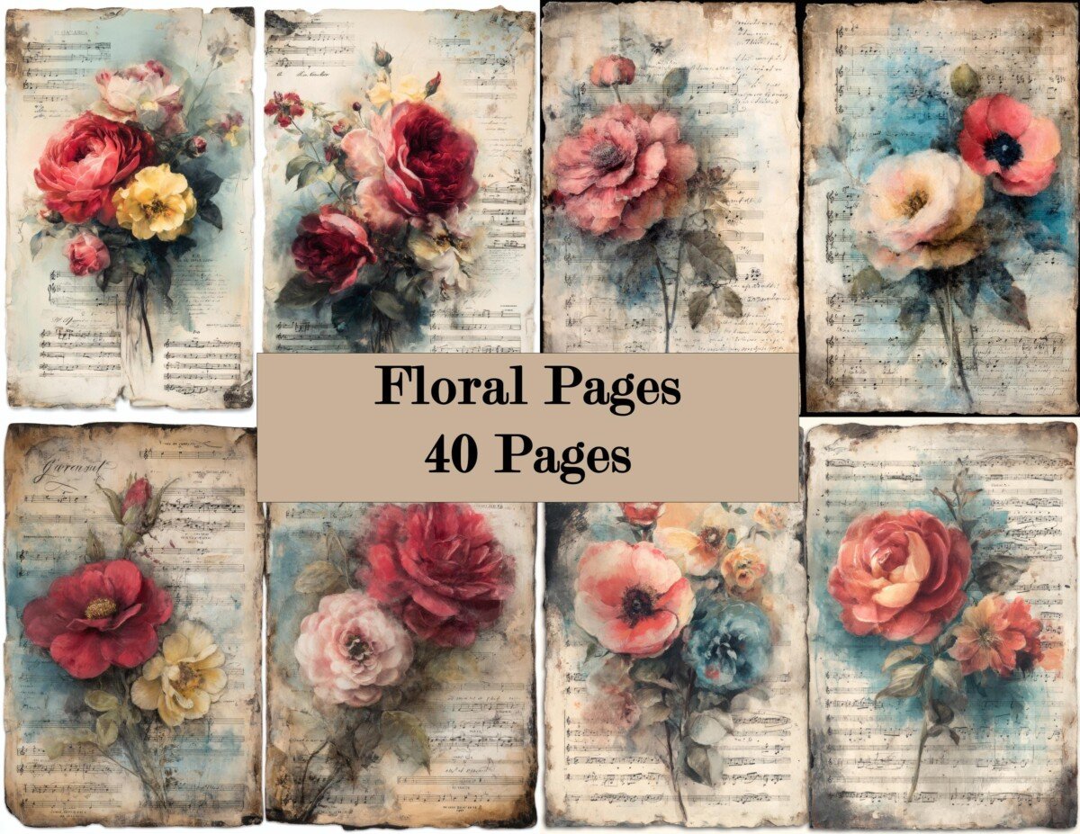 victorian – 40 Victorian Floral Journal Pages