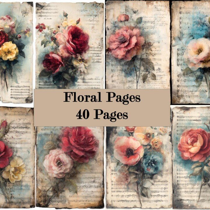 victorian – 40 Victorian Floral Journal Pages