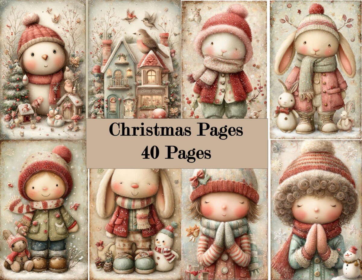 printable – 40 Set 3 Junk Journal Pages