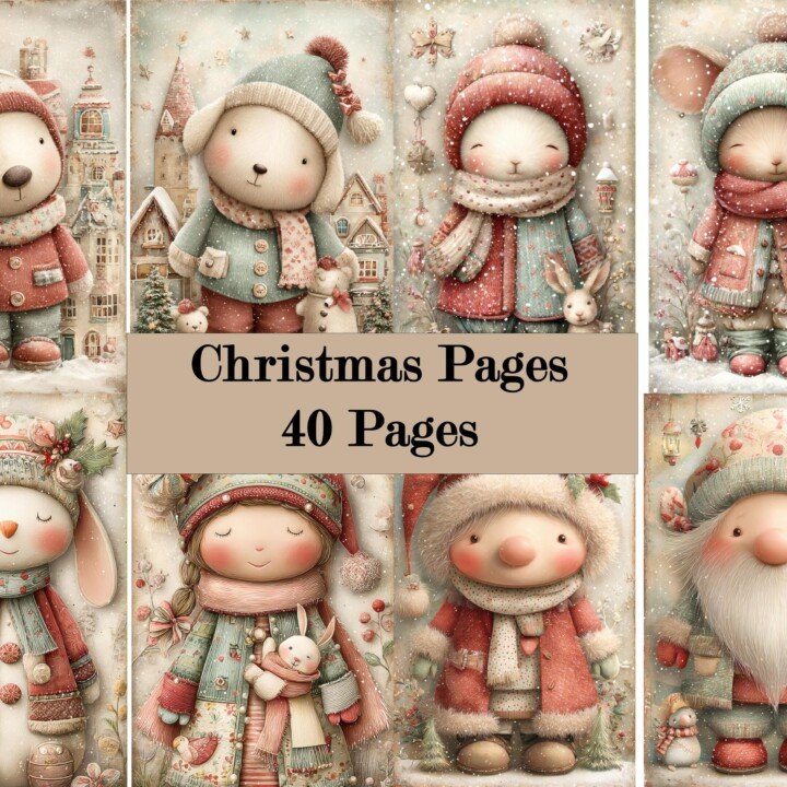 holiday – 40 Holiday Junk Journal Pages