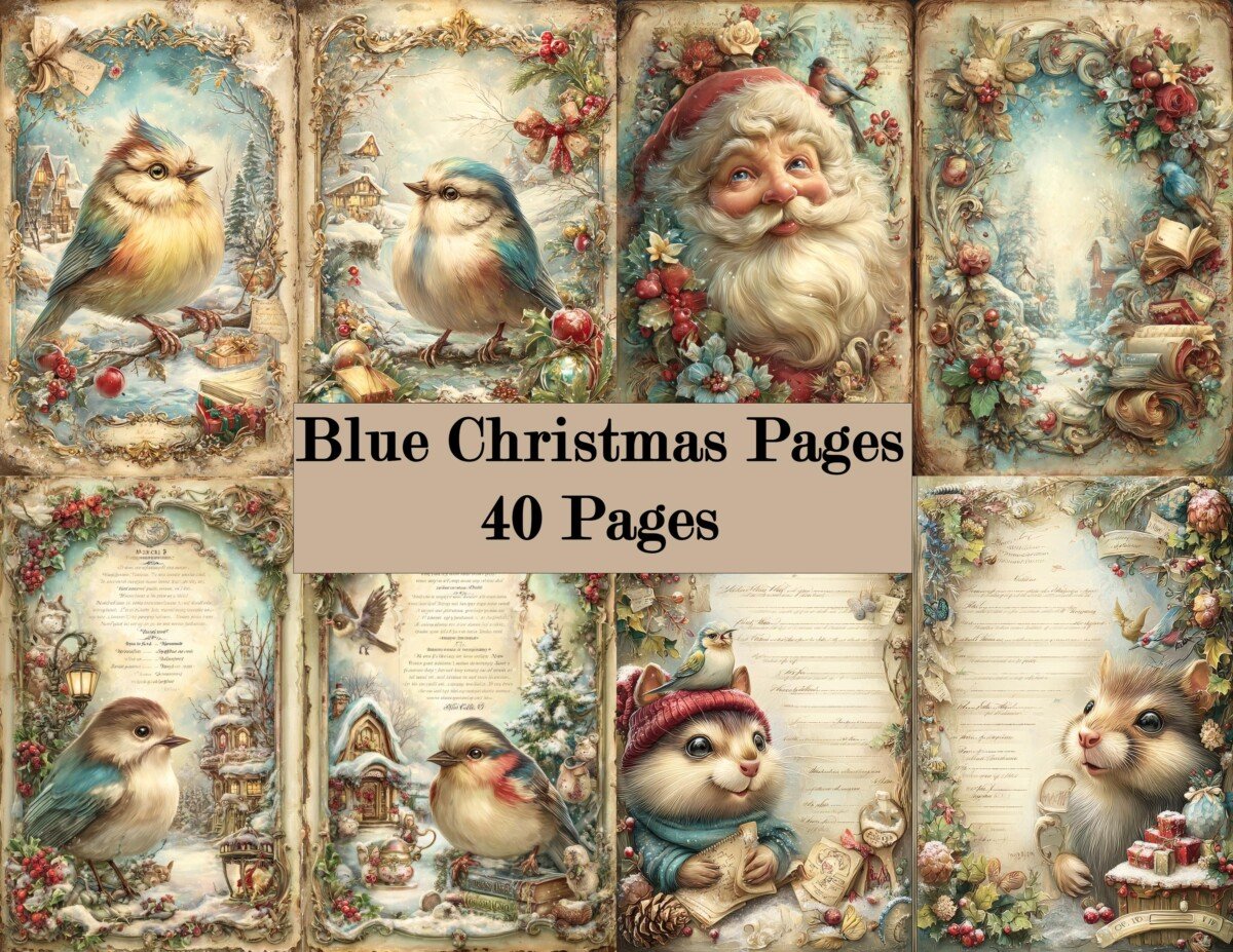 printable – 40 Set 3 Junk Journal Pages