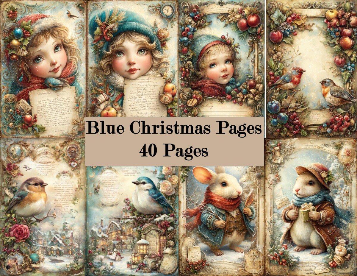 holiday – 40 Holiday Junk Journal Pages
