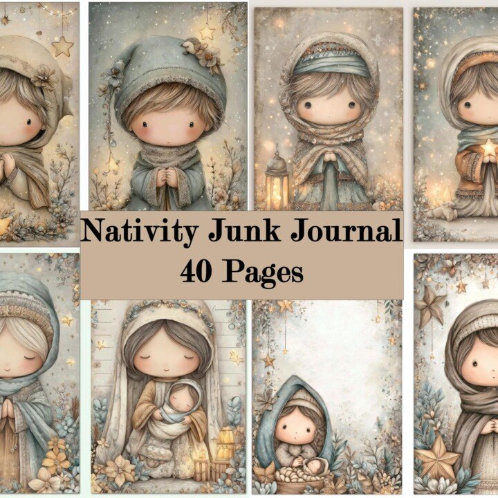 nativity – 40 Nativity Junk Journal Pages